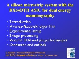 A silicon microstrip system with the RX 64