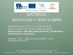 DIGITLN UEBN MATERIL zpracovan v rmci projektu Registran