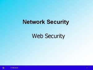 Network Security Web Security 17092020 1 HTTP Fundamentals