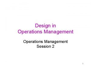 Layout design in operations management