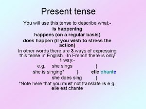 Finish present tense