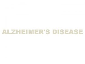 Alzheimer disease definition