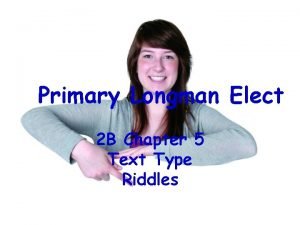 Longman elect 2b