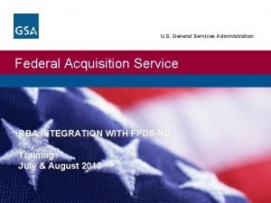 U S General Services Administration Federal Acquisition Service