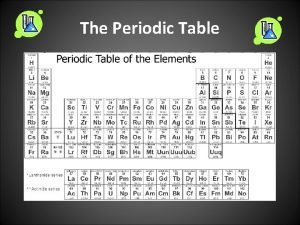 Organization of the periodic table