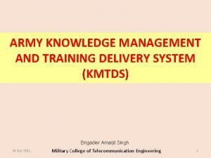 Army knowledge management