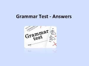 Lexical grammar test Lexical grammar test