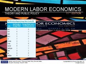 MODERN LABOR ECONOMICS 11 TH EDITION THEORY AND