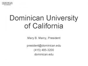 Mary marcy dominican university