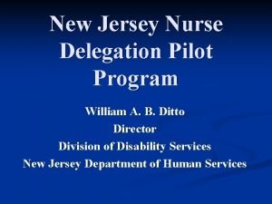 Nj nurse practice act delegation