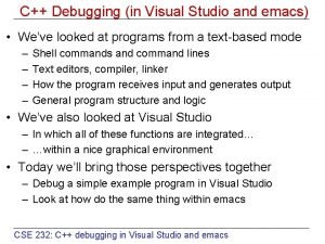 Emacs visual studio