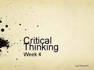 Critical thinking cheat sheet