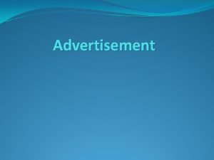 Advertisement what is