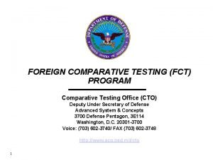 Foreign comparative testing Foreign comparative testing