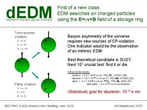 d EDM deuteron electric dipole moment Time reversal