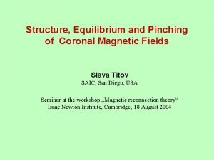 Structure Equilibrium and Pinching of Coronal Magnetic Fields