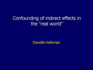 Confounding of indirect effects in the real world