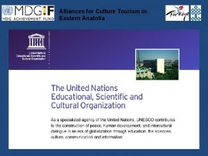 Alliances for Culture Tourism in Eastern Anatolia Alliances