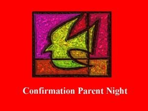 Confirmation Parent Night Scripture Acts 2 1 8