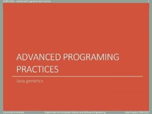 SOEN 6441 Advanced Programming Practices 1 Click to