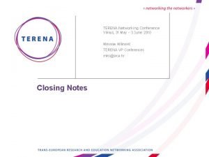 Terena networking conference