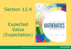 Expected value and fair price
