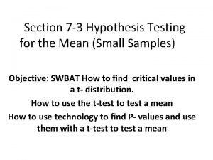 Define hypothesis testing