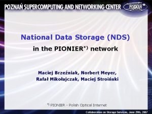 Extensive network data storage (nds) Extensive network data storage (nds)