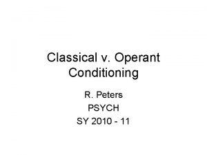 Example of operant conditioning