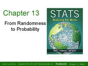 Ap statistics chapter 13 from randomness to probability