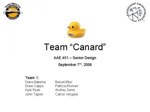 Team Canard AAE 451 Senior Design September 7