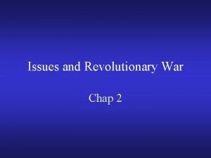 Revolutionary war