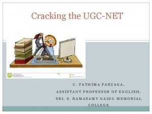 Cracking the UGCNET U FATHIMA FARZANA ASSISTANT PROFESSOR