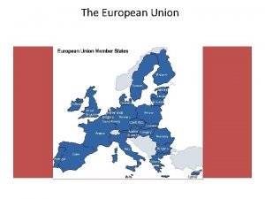 The European Union SUPRANATIONAL ORGANIZATION Integrated states with