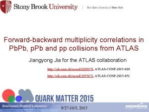 Forwardbackward multiplicity correlations in Pb Pb p Pb