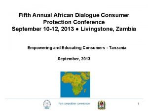 Fifth Annual African Dialogue Consumer Protection Conference September