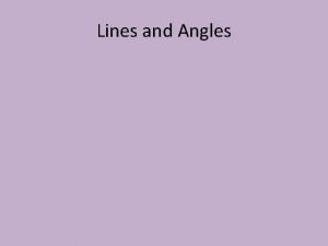 Define parallel lines and intersecting lines