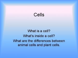 Whats a cell theory