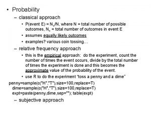 Classical method of probability