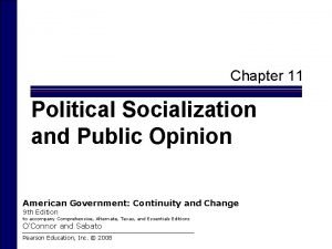 Public opinion and political socialization
