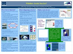 Whither Arctic Sea Ice Walter N Meier 1