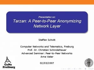 Tarzan network