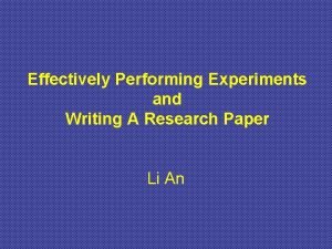 Format of research article