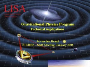 LISA Laser Interferometer Space Antenna Gravitational Physics Program