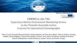 Copernicus marine environment monitoring service