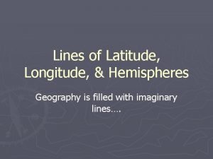 Latitude longitude and hemispheres