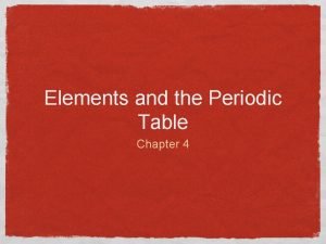 Periodic table semimetals