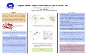Propagation of Charged Particles through Helical Magnetic Fields