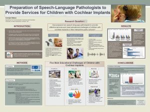 Preparation of SpeechLanguage Pathologists to Provide Services for