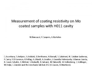 Measurement of coating resistivity on Mo coated samples